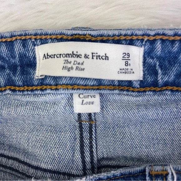 Abercrombie & Fitch The Dad High Rise Relaxed Jeans Size 29 8 Regular Curve Love - Picture 7 of 9